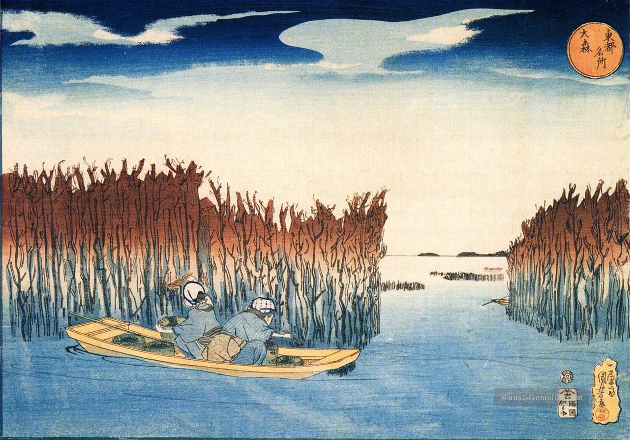 Seetang Sammler bei omari Utagawa Kuniyoshi Japanisch Ölgemälde
